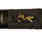 detail on a Japanese sword