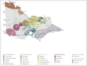 Wine growing regions of Victoria